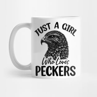 Just-a-Girl-Who-Loves-Peckers-Funny-Woodpecker-Bird-Lover-Gift Mug